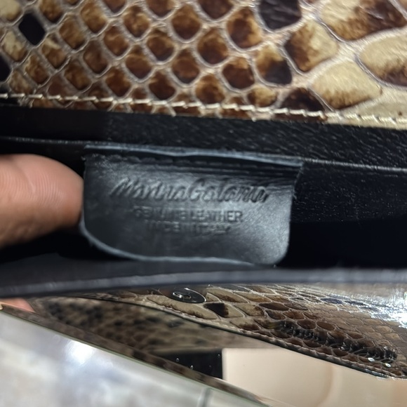 MARINA GALANTI LEATHER SNAKESKIN CROSSBODY BAG - Picture 6 of 8